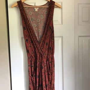 Sunflower pattern Romper with pockets